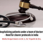 Hospitalizing patients under a team of doctors - Need for clearer protocols in India